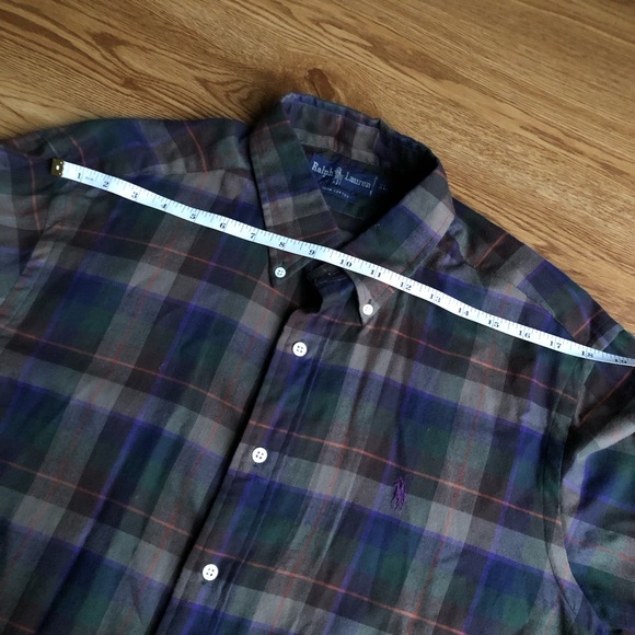 VTG 80s/90s Polo Ralph Lauren Plaid Print Heavy Cotton Flannel Shirt XL - Picture 10 of 12